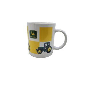 Vintage John Deere Licensed Product Gibson Tractor Coffee Mug 11 Oz White & Yell
